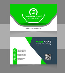 Creative and modern business card template. Elegant luxury clean dark business card. Double-sided creative business card template. company back to back presentation template.