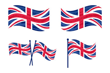 Icon set of United kingdom flag Flag