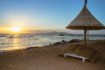 Sunrise on the Red Sea beach