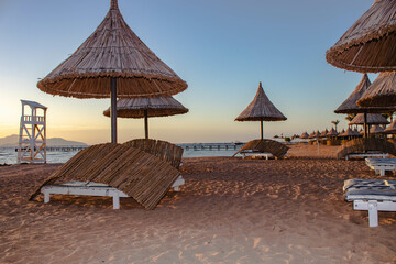 Sunrise on the Red Sea beach