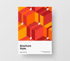 Creative geometric pattern corporate cover template. Vivid handbill vector design concept.