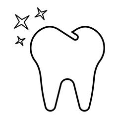 Tooth Dentist Icon In Line Style
