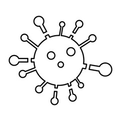 Coronavirus Icon In Line Style