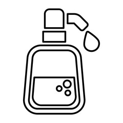 Hand Wash Icon In Line Style