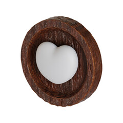 3d heart love coin illustration