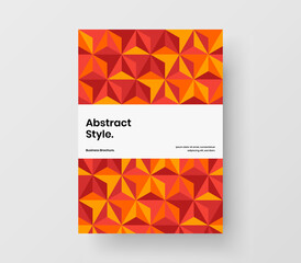 Bright geometric shapes presentation illustration. Multicolored poster vector design template.