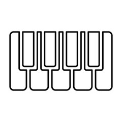 Piano Keys Icon In Line Style
