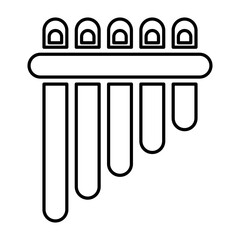 Pan Flute Icon In Line Style