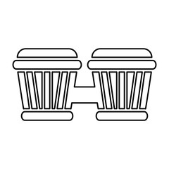 Bongos Icon In Line Style
