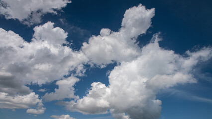 Obraz premium beautiful blue sky with white clouds as natural background