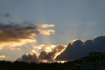 clouds and sun Istanbul