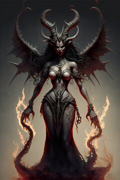 Female demon succubus created with AI