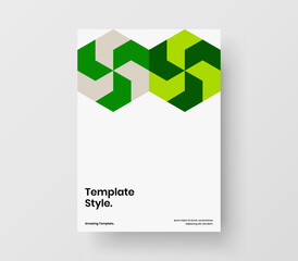 Fresh corporate cover vector design layout. Creative mosaic shapes brochure concept.