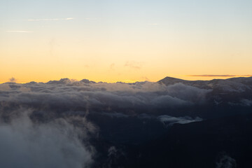 sunrise in the mountains