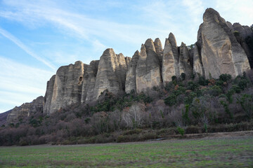 Fototapeta na wymiar Stone mountains in France