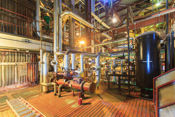 Caustic and acid mixing area of electric power plant