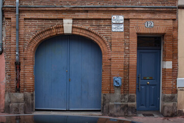 old wooden door in France