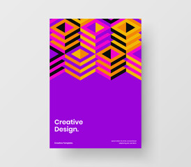 Simple front page design vector concept. Fresh geometric pattern cover layout.