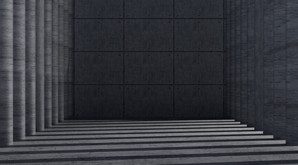 Realistic industrial style concrete background - 3D Rendering