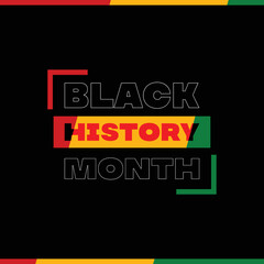black history Month Banner design template