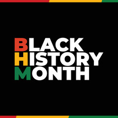 black history Month Illustration with geometric background
