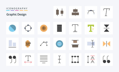 25 Design Flat color icon pack