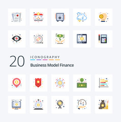 20 Finance Flat Color icon Pack like investment asset funds funds crowdsourcing