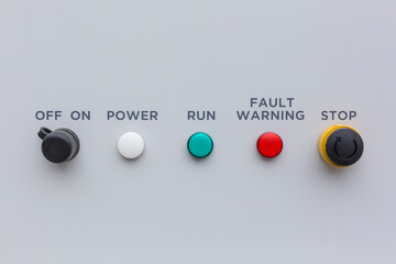 Simple control panel with indicator lights