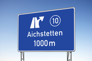 Autobahn 96, Ausfahrt 10, Aichstetten, (Nachbildung)