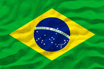 National flag of Brazil. Background  with flag  of Brazil