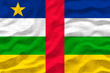 Fototapeta premium National flag ofCentral Arican Republic. Background with flag ofCentral Arican Republic