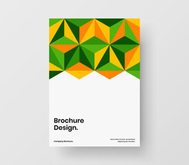 Creative handbill vector design layout. Minimalistic geometric pattern corporate brochure template.