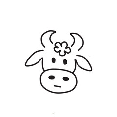 cow cartoon isolated on white