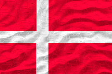 Fototapeta premium National flag of Denmark. Background with flag of Denmark.