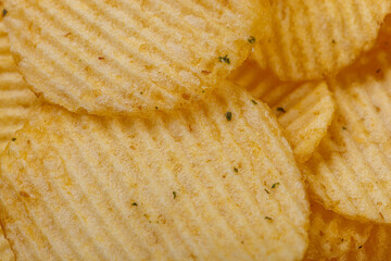 Lots of potato chips, texture