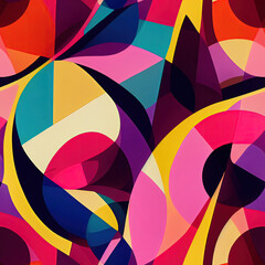 Vivid Repeatable Pattern with Bold Colors