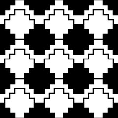 Inca crosses seamless pattern. Ethnic ornament. Folk background. Geometric wallpaper. Grid image. Tribal motif. Ancient mosaic. Digital paper, web design, textile print, abstract. Vector art work