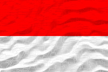 National flag of indonesia. Background  with flag of indonesia