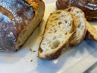 Artesan Sourdough Bread sliced up