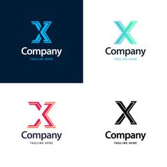 Letter X Big Logo Pack Design Creative Modern logos design for your business