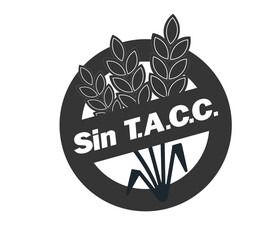 Monochromatic Sin TACC, gluten free signal. 