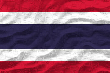National flag of Thailand. Background  with flag  of  Thailand