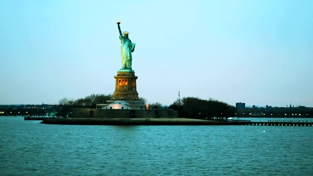 Statue of Liberty, New York. Shooting in the spring.