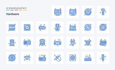 25 Hardware Blue icon pack