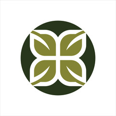 leaf logo vector emblem template