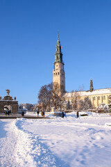 Jasna Góra Monastery in winter. Snow. Winter landscape of Częstochowa. © shake_pl