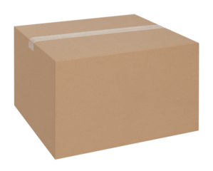 Cardboard box isolated on white background