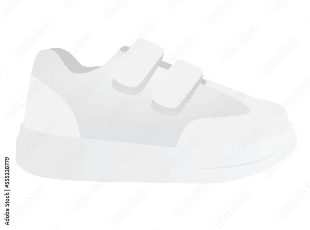 Canvas Prints White kids shoe. vector illustration