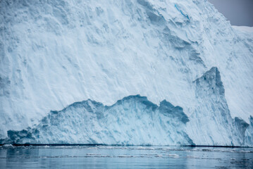 Cavity left by a huge fragment splitting off an iceberg at Cierva Cove; Antarctica