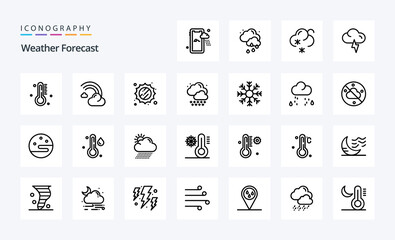 25 Weather Line icon pack